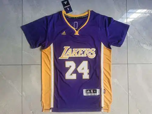 Adidas Lakers 24 Kobe Bryant Camiseta Manga Corta Púrpura