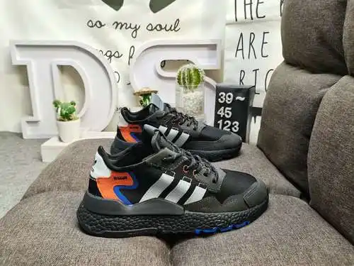 123DAdidas Nite Jogger 2019 Boost Barcode Wang Jiaer Modelo de respaldo Tejido Transpirable Upper Ni