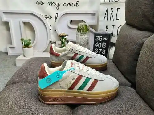 373DAdidas Originals Gazelle Bold W trébol de tres capas suela gruesa zapatillas deportivas retro ve