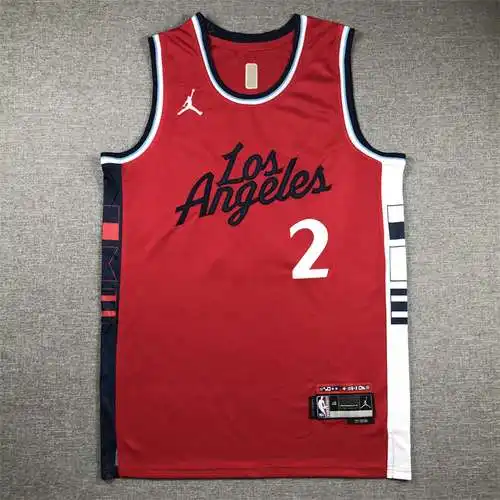 2024-2025 Clippers No. 2 Leonard Nuevo Rojo