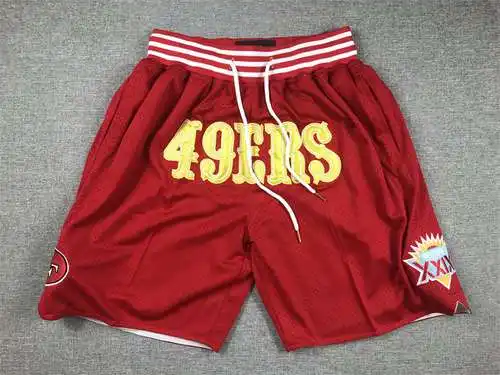 justdon pantalones de baloncesto justdon NFL49ers pantalones rojos