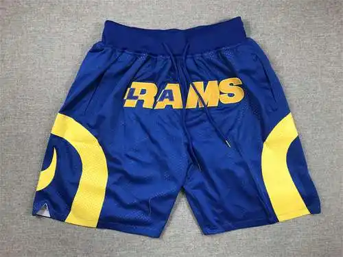 Pantalones de bolsillo justdon justdon NFL Rams pantalones cortos azules