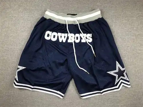 justdon justdon pantalones con bolsillo NFL Cowboys equipo de fútbol pantalones cortos azul oscuro