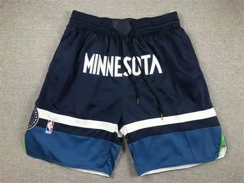 pantalones de baloncesto justdon Timberwolves pantalones azules regulares