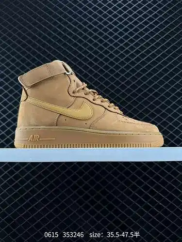 23 Nike Air Force High '7 LV8” Wheat/Flax” Air Force One zapatillas deportivas clásicas de cuero de 