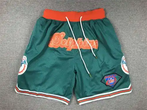 justdonPantalones de baloncesto Justdon NFL Dolphins pantalones verdes