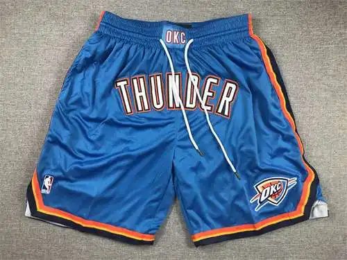 justdon pantalones cortos de baloncesto justdon Thunder pantalones cortos azules regulares