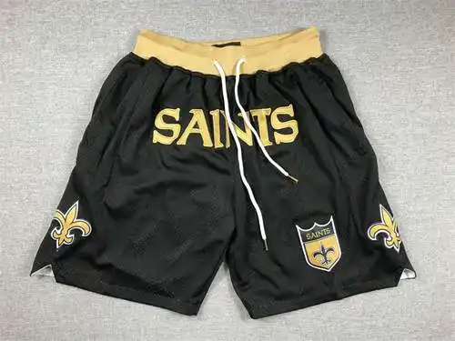 justdon justdon pantalones negros del equipo de fútbol americano NFL saints