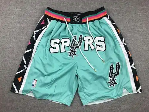 pantalones cortos de baloncesto justdon pantalones cortos verdes versión Spurs city