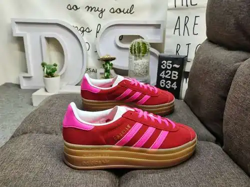 634DAdidas Originals Gazelle Bold W trébol de tres capas suela gruesa zapatillas deportivas retro ve