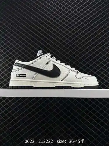 Supreme x Nike SB Dunk Low Joint 3M zapatos de skate deportivos informales de caña baja reflectantes