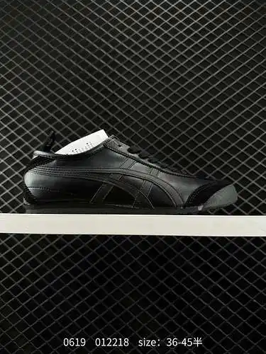 9 OnitsukaTiger/Onitsuka Tiger Mexico 66 zapatos deportivos bajos de cuero para correr TH4J2L-99 Tal