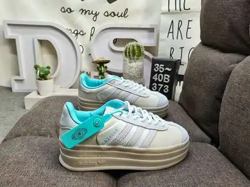 373DAdidas Originals Gazelle Bold W trébol de tres capas suela gruesa zapatillas deportivas retro ve