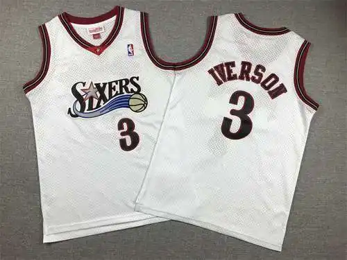 Ropa Infantil 76ers Nº 3 Allen Iverson Blanco