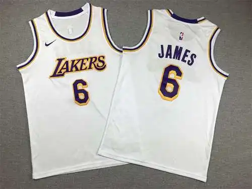 Ropa Infantil Lakers Nº 6 James White Cuello Redondo