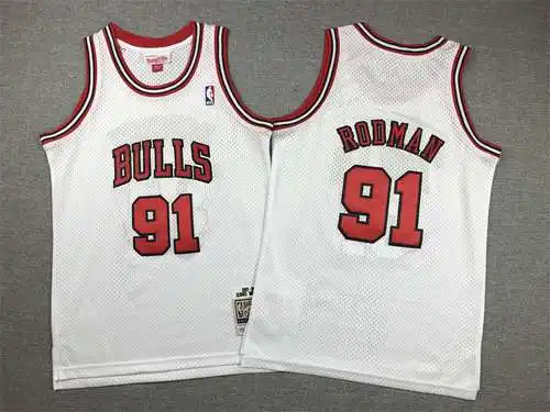 Ropa Infantil Bulls Nº 91 Rodman Blanco