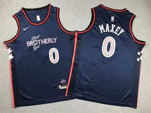 Ropa Infantil 24 Estilos 76ers No. 0 Tyrese Maxi City Edition