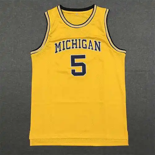 Jalen Rose Universidad de Michigan No. 5 Amarillo