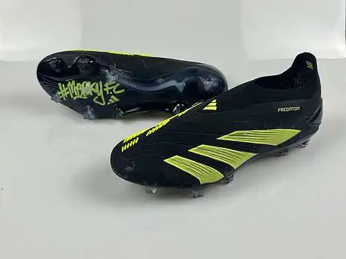 Llegada) Zapatillas de fútbol Adidas Falcon Essence totalmente tejidas de caña alta FG con cordones 