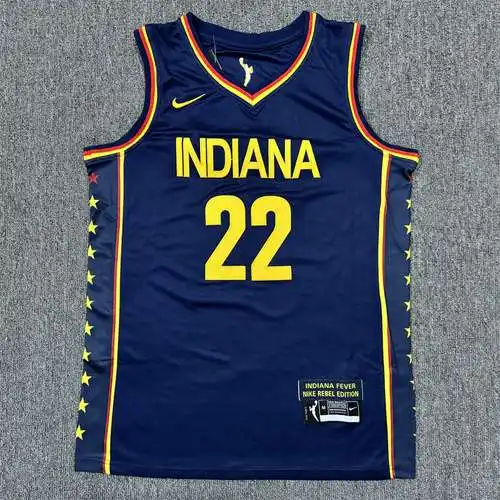 Fiebre de Indiana No. 22 Caitlin Clark Azul oscuro