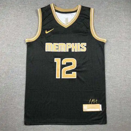 2024 Grizzlies No. 12 Morant Oro Negro
