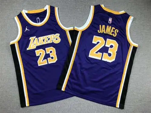 Ropa Infantil Lakers Nº 23 James Morado Cuello Redondo