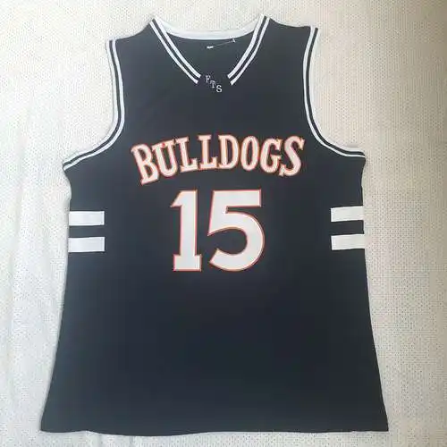Jersey bordado azul oscuro número 15 de la película