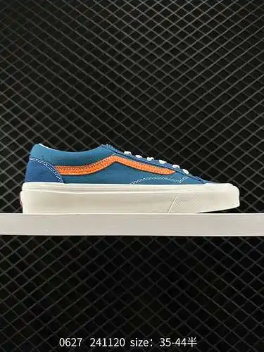 Vans Style 36 Quan Zhilong cabeza pequeña, azul y naranja fresco de verano, estilo callejero retro. 