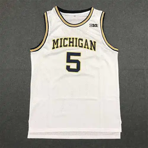 Jalen Rose Universidad de Michigan No. 5 Blanco