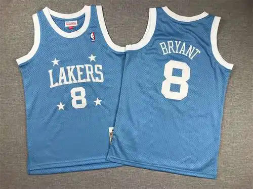 Ropa infantil Lakers No. 8 Kobe Bryant cuatro estrellas azul