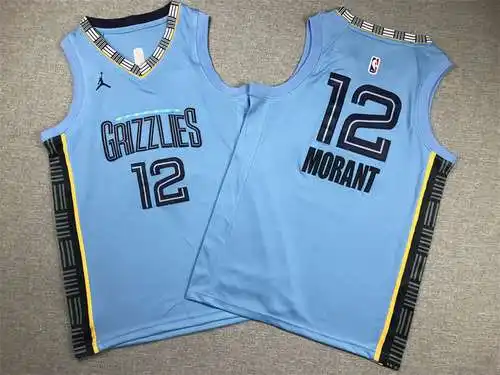 Ropa infantil Grizzlies nº 12 Morant azul claro