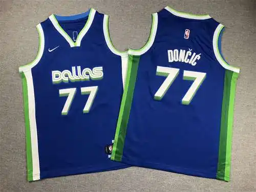 Ropa Infantil 23 Modelos Mavericks Nº 77 Doncic City Edition Azul