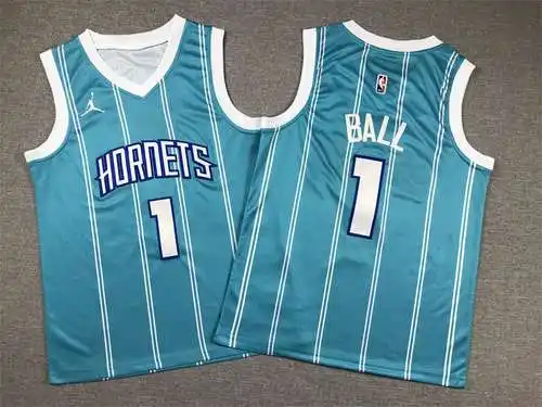 Ropa Infantil Hornets Nº 1 LaMelo Ball Azul Cielo