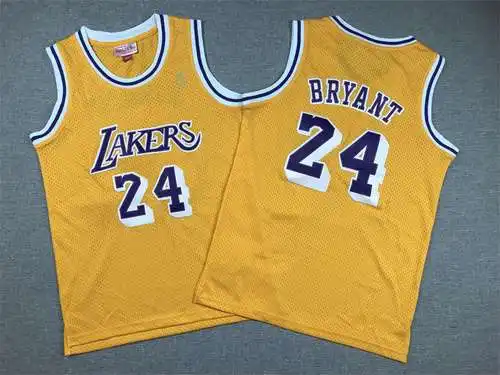 Ropa Infantil Lakers Nº 24 Kobe Bryant Etiqueta Oro Amarillo