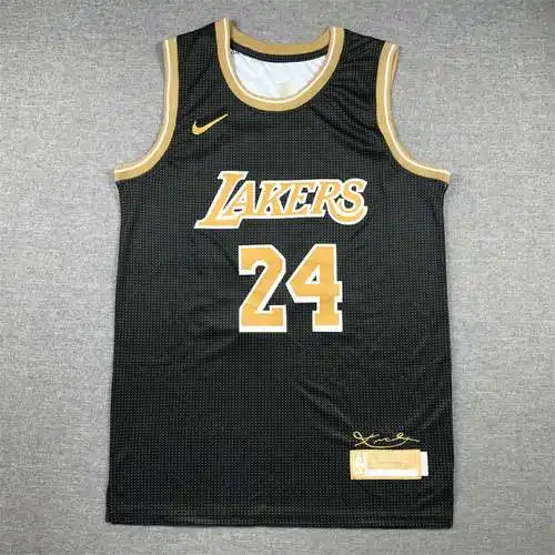 2024 Lakers No. 24 Kobe Bryant Oro Negro