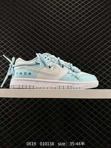 9 Nk Dunk Low Heart Playing Card Graffiti American North Carolina Blue SB Strap Zapatillas bajas inf
