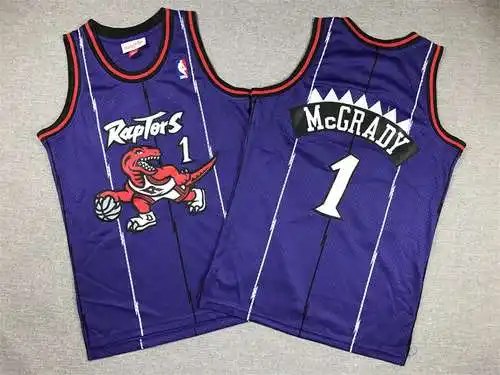 Ropa Infantil Raptors No. 1 Tracy McGrady Purple Dragon