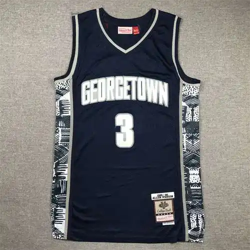 Allen Iverson Georgetown University Edición No. 3 Azul Oscuro