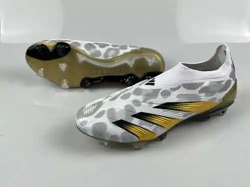 Llegada) Zapatillas de fútbol Adidas Falcon Essence totalmente tejidas de caña alta FG con cordones 