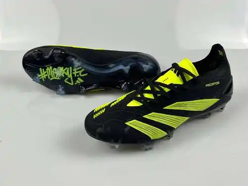 Llegada) Zapatillas de fútbol Adidas Falcon Essence totalmente tejidas de caña alta FG con cordones 