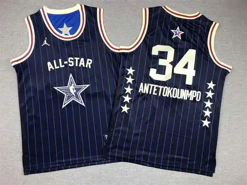 Ropa Infantil 24 Estilos All-Star No. 34 Giannis Antetokounmpo Azul