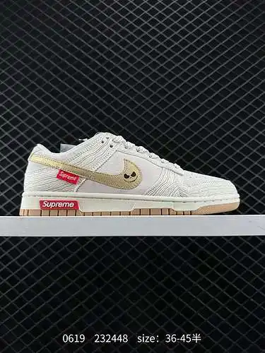 24 [Zapatillas deportivas personalizadas] Zapatillas casuales bajas Supreme x Nk Dunk Low conjuntas-