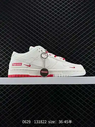 Nike SB Dunk Low Supreme zapatos de skate deportivos informales de caña baja de la serie dunk de mar