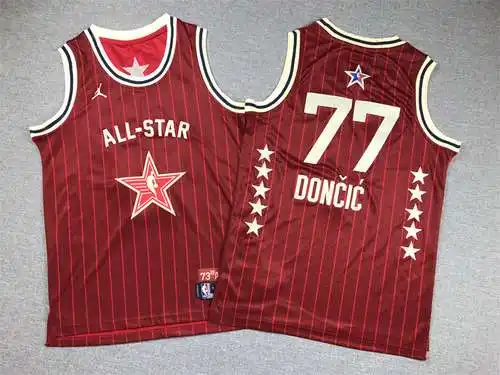 Ropa Infantil 24 Estilos All-Star No. 77 Doncic Rojo