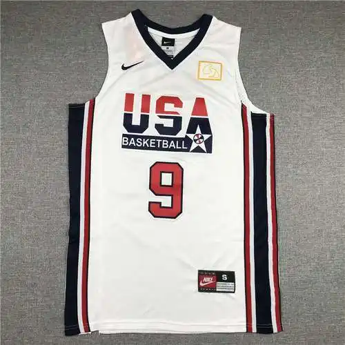 Réplica del Dream Team de los Juegos Olímpicos de EE. UU. 1992 No. 9 Jordan White