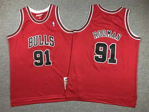 Ropa Infantil Bulls Nº 91 Rodman Rojo