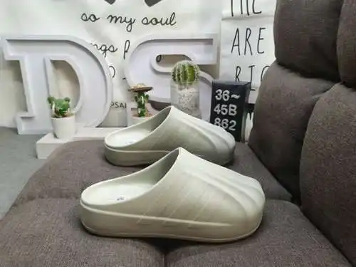 862Dadidas Adifom Stan Mule trébol zapatillas casuales de suela gruesa, zapatos que realzan, materia