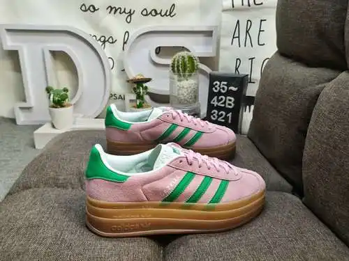 321DAdidas Originals Gazelle Bold W trébol de tres capas suela gruesa zapatillas deportivas retro ve