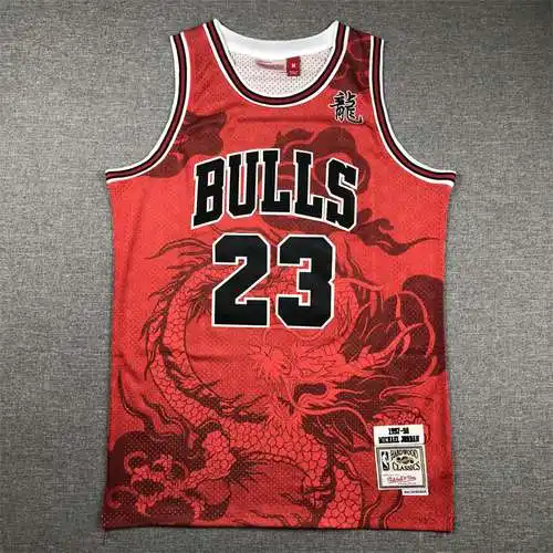 24a Temporada Año del Dragón Edición Conmemorativa Bulls No. 23 Jordan Red