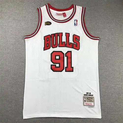 98 Finales Bulls No. 91 Rodman White